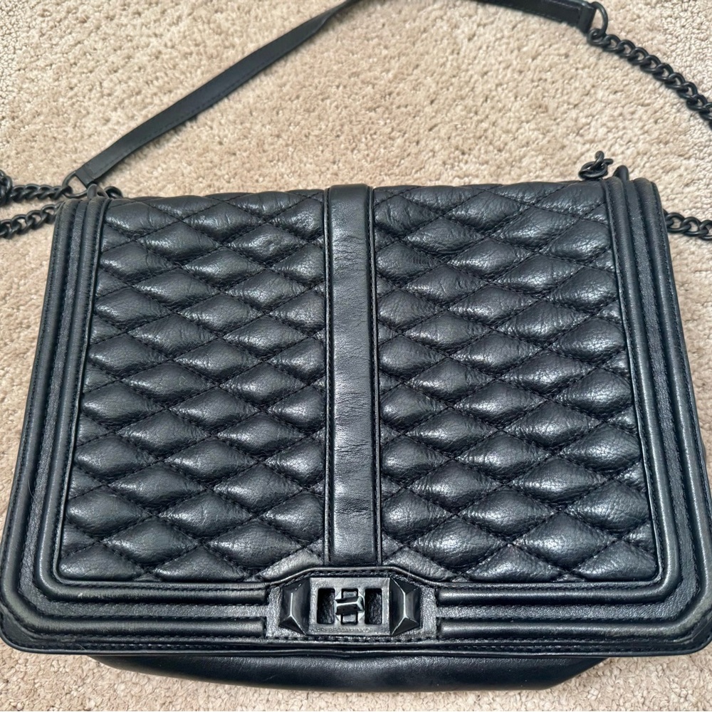 Rebecca Minkoff Quilted Turn Lock Love Crossbody Bag